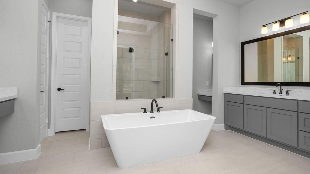 Furnished interior view inside a new home in The Woodlands Hills 75', Willis (Image 3).