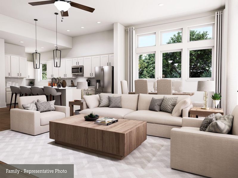 Furnished interior view inside a new home in Colton 45' Homesites, Todd Mission (Image 13).