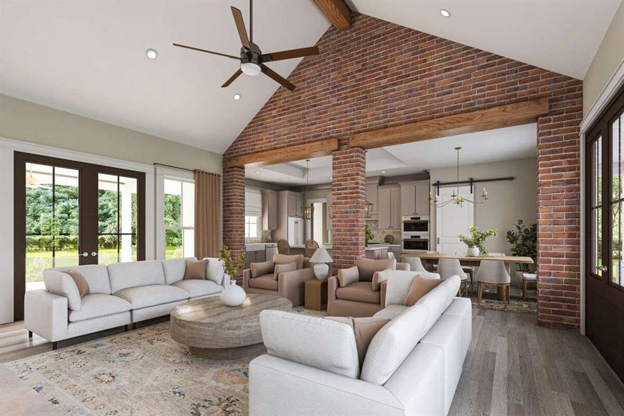 Furnished interior view inside a new home in Parallel Pastures, Poolville (Image 10).