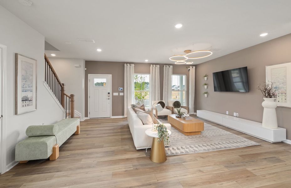 Representative furnished interior of a home built from the Sedona by Pulte Homes in The Preserve at Marks Creek, Knightdale (Image 8). Representative furnished interior of a home built from the Sedona by Pulte Homes in The Preserve at Marks Creek, Knightdale (Image 8).