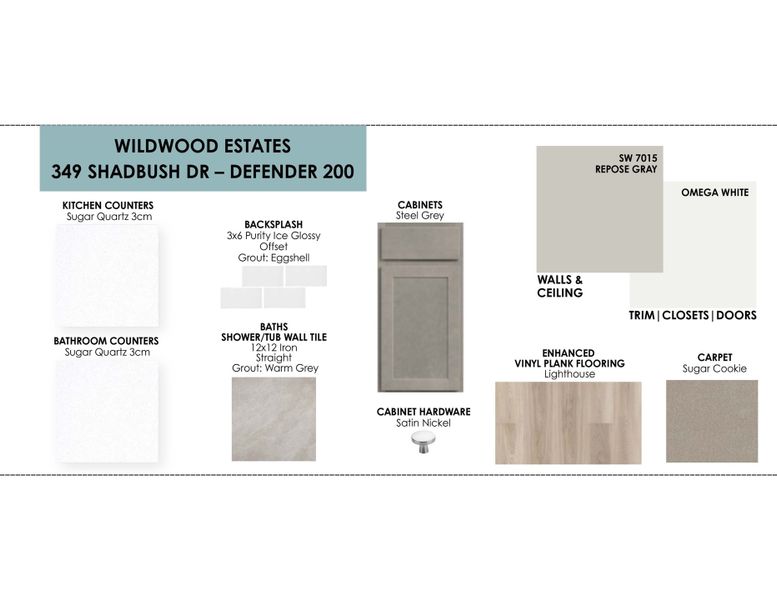 Sample of building materials used in homes in Wildwood Estates, Nolanville (Image 4).