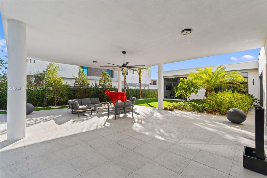 Exterior details and patio area of a home in , Weston (Image 40).