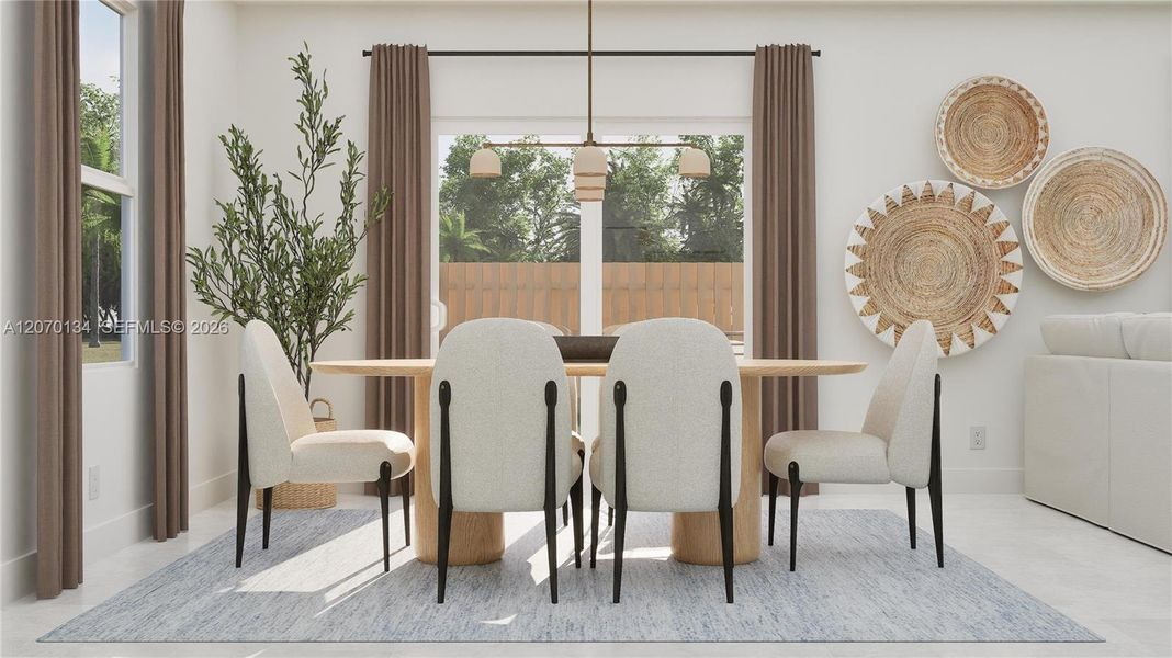 Furnished interior view inside a new home in , Miami (Image 20).