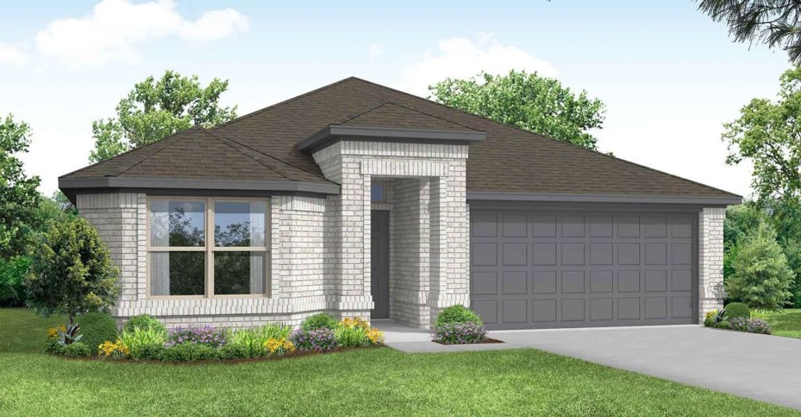 Representative exterior photo of a completed home built from the Atlanta by Impression Homes in Terra Vella, Haslet, TX (Image 7).