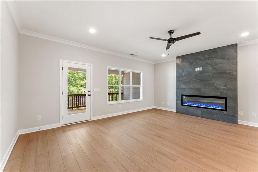 Spacious, unfurnished interior of a new home in Townes at South Main, Kennesaw (Image 26).