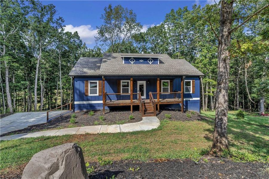 Front exterior of a new home in , Ellijay, GA, highlighting curb appeal (Image 24).