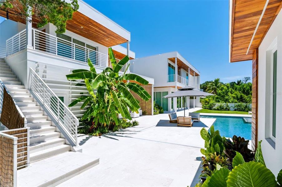 Exterior details and patio area of a home in , Sarasota (Image 37).