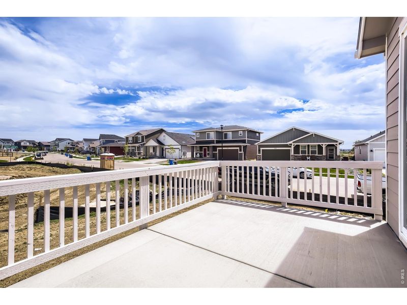 Exterior details and patio area of a home in Country Club Reserve, Fort Collins (Image 20).