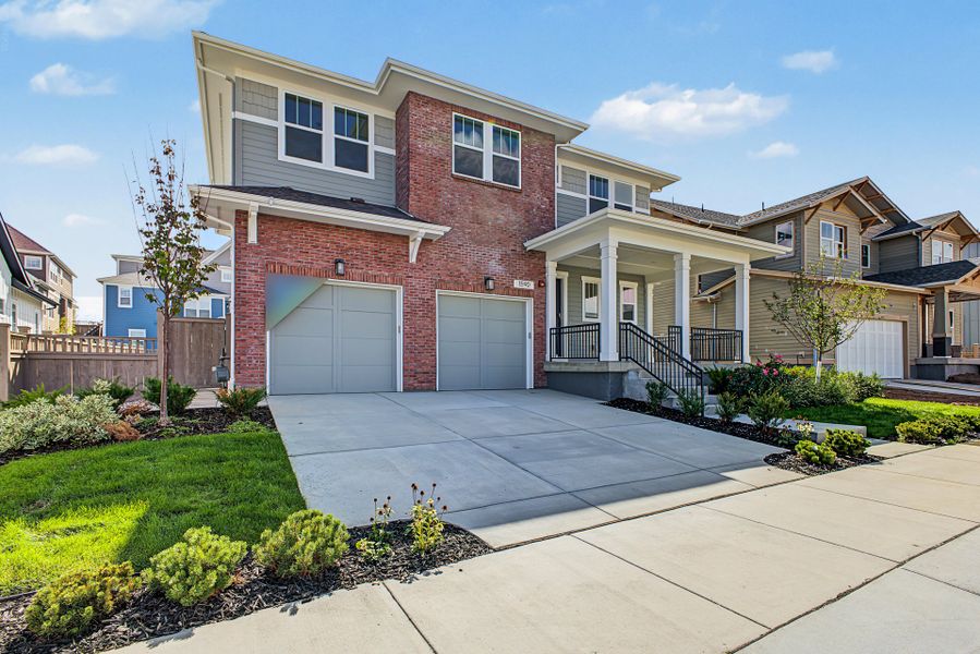 Front exterior of a new home in Westerly, Erie, CO, highlighting curb appeal (Image 16).