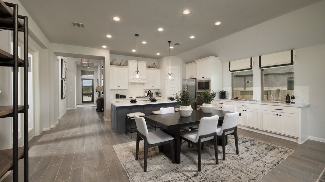 Furnished interior view inside a new home in Meadows of Mill Creek, Seguin (Image 60).