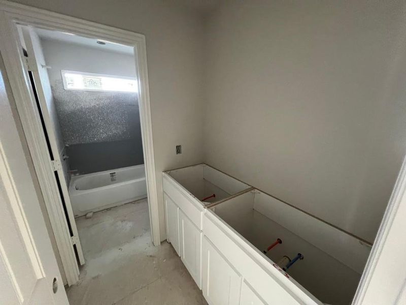 Full bath with a tub to relax in