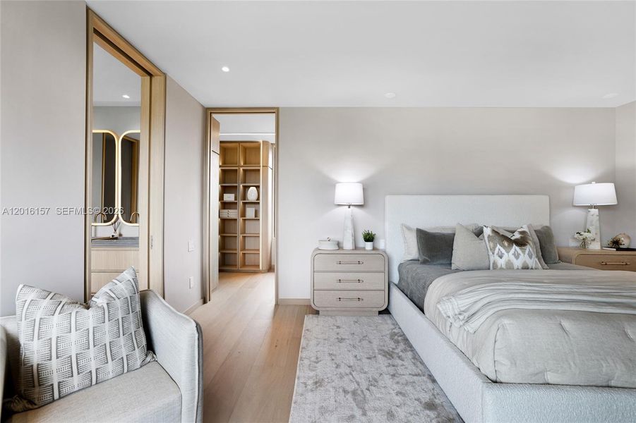 Furnished interior view inside a new home in , Miami Beach (Image 54).