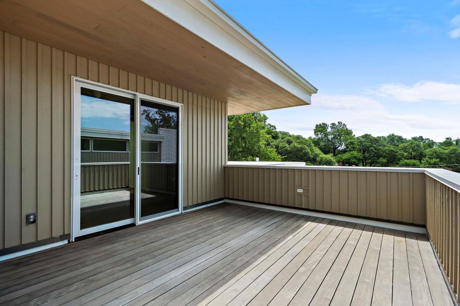 Exterior details and patio area of a home in , Austin (Image 3).