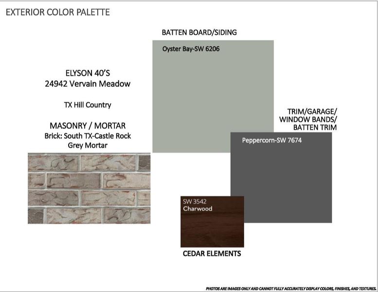 Sample of building materials used in homes in Elyson, Katy (Image 5).