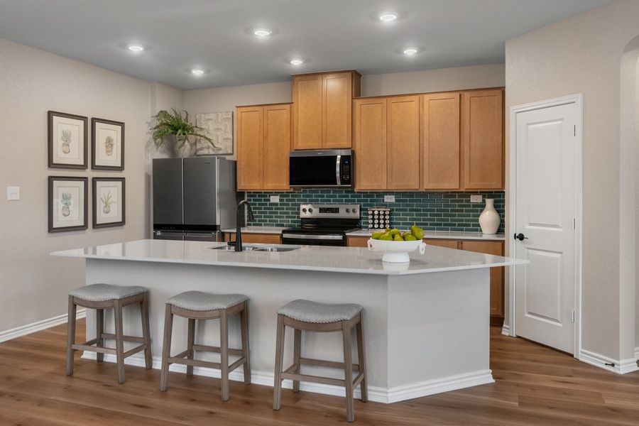 Representative furnished interior of a home built from the 1888 by KB Home in Legend Heights - Sterling Collection, New Braunfels (Image 5).