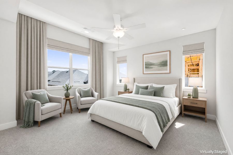 Furnished interior view inside a new home in Willow Grove Townhomes, Melissa (Image 18).