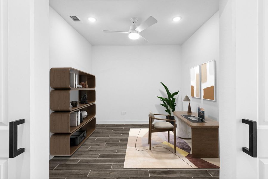 Private home office (*Photo not of actual home and used for illustration purposes only.)