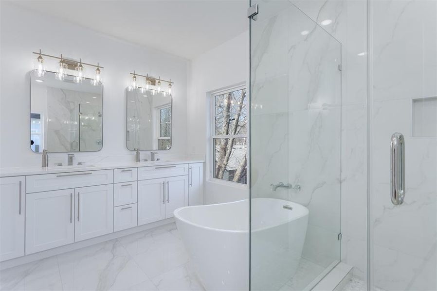 Beautiful primary bathroom