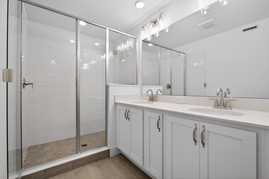 Furnished interior view inside a new home in Parkview at Hamlin, Winter Garden (Image 12).