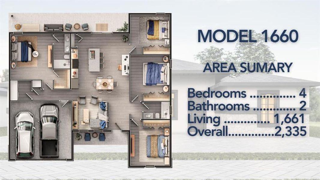2D floor plan layout of this home in , Citrus Springs, FL (Image 3).