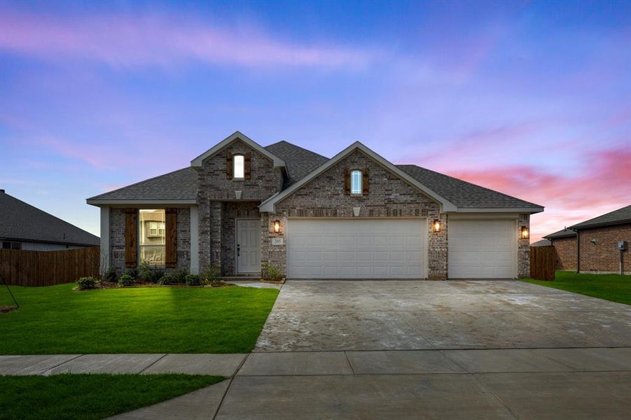 Front exterior of a new home in Waverly Estates, Nevada, TX, highlighting curb appeal (Image 2).