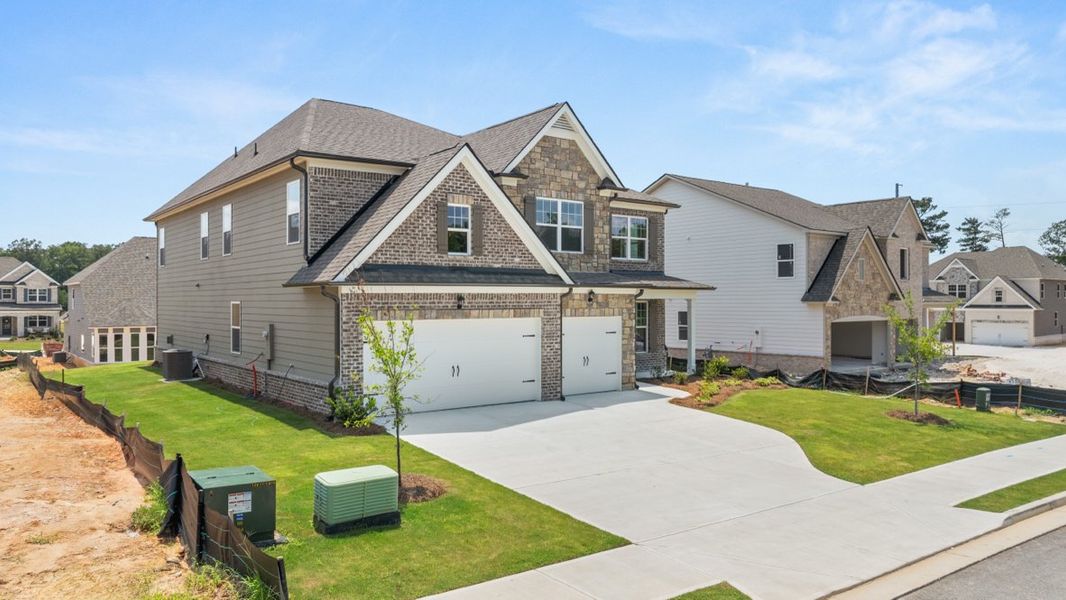 Representative exterior photo of a completed home built from the Westerly by D.R. Horton in Butner Estates, South Fulton, GA (Image 2). Representative exterior photo of a completed home built from the Westerly by D.R. Horton in Butner Estates, South Fulton, GA (Image 2).
