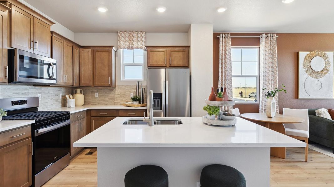 Furnished interior view inside a new home in Horizon Uptown, Aurora (Image 9).