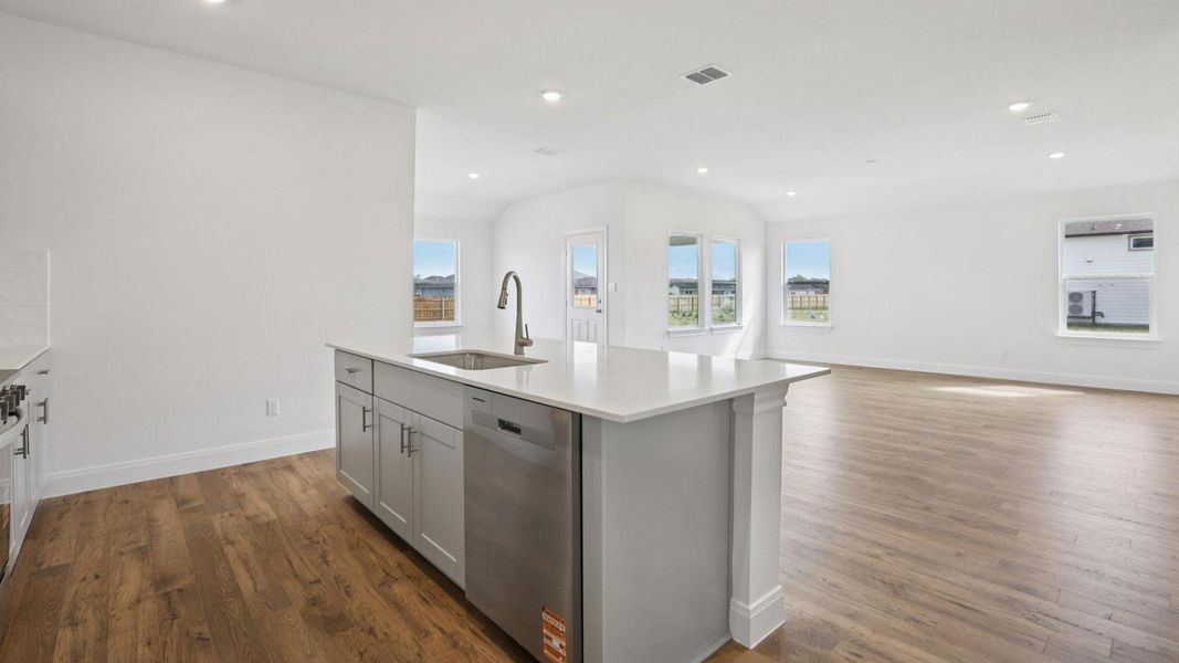Furnished interior view inside a new home in Railhead, Cedar Creek (Image 7).