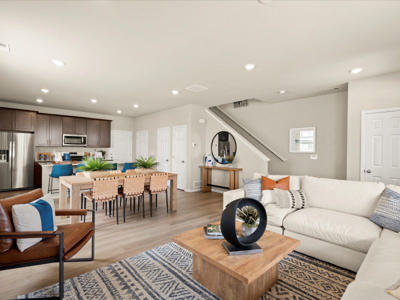 Furnished interior view inside a new home in Skyview at High Point, Aurora (Image 7).