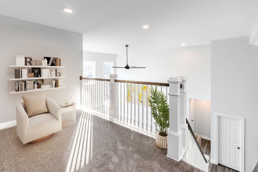 Representative furnished interior of a home built from the The Lennox by Forbes Capretto Homes in Birdsong Estates, Orchard Park (Image 20).