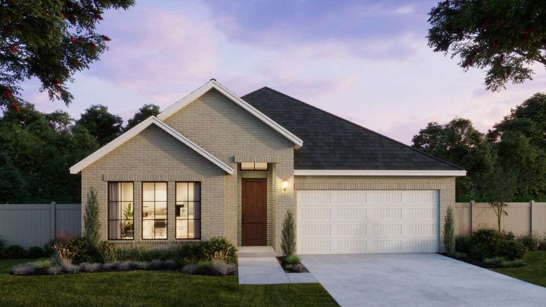 Representative exterior photo of a completed home built from the Brice III by Normandy Homes in Rainwater Crossing, Celina, TX (Image 19). Representative exterior photo of a completed home built from the Brice III by Normandy Homes in Rainwater Crossing, Celina, TX (Image 19).