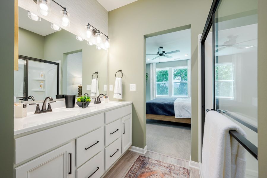 Representative furnished interior of a home built from the Wembley by Fischer Homes in Villas at Gold Creek, Dawsonville (Image 9).