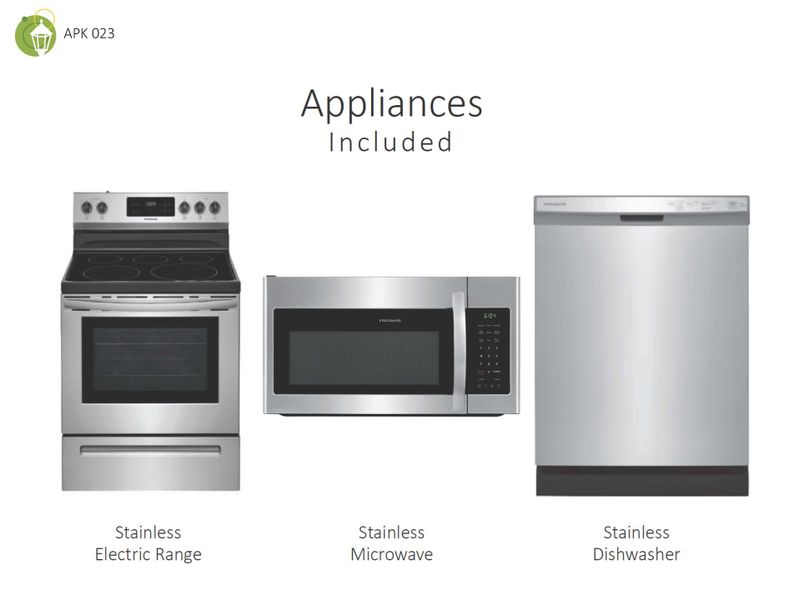 Included Stainless Steel Appliance Package for The Ingram Townhome