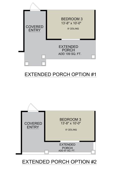 Fripp – Porch Options | Ernest Homes