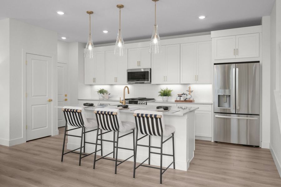 Representative furnished interior of a home built from the 1886 Modeled by KB Home in Windler Midtown Villas, Aurora (Image 4).