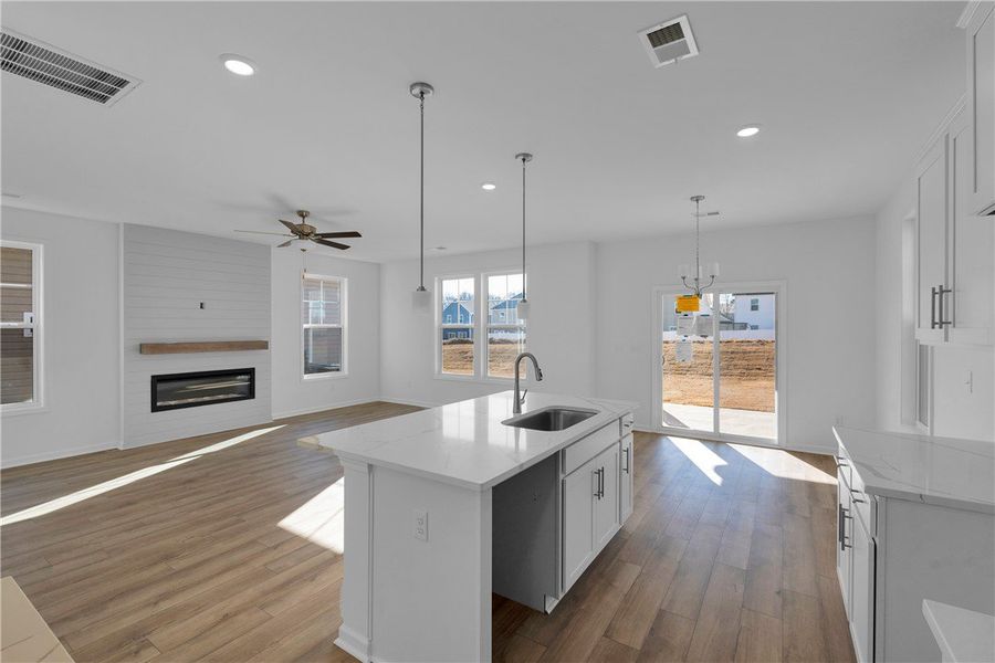 Furnished interior view inside a new home in Brownstone Park, Easley (Image 7).