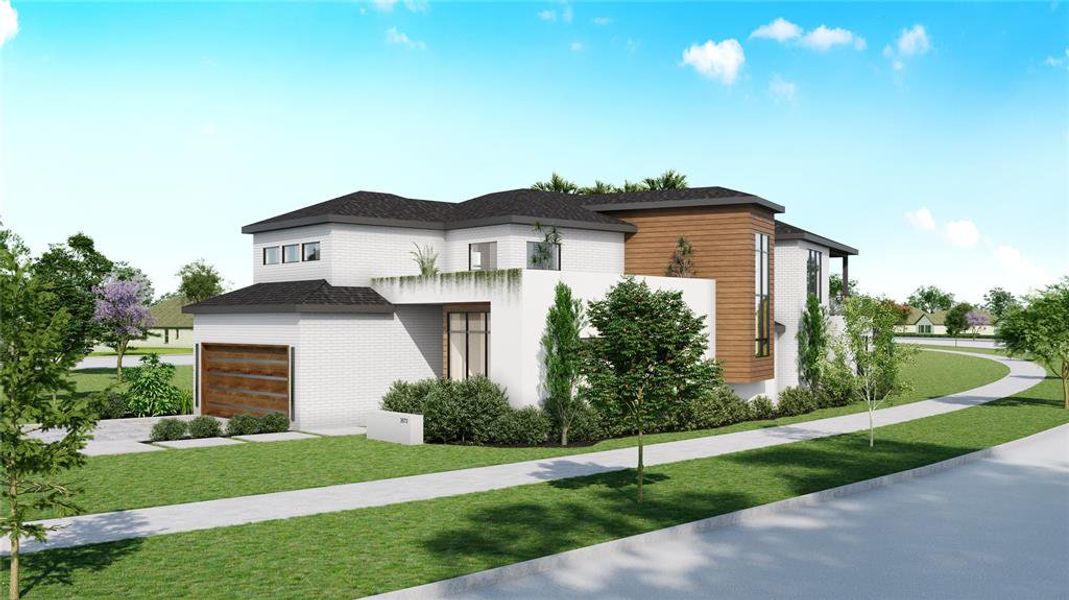 Front exterior of a new home in , Plano, TX, highlighting curb appeal (Image 2).