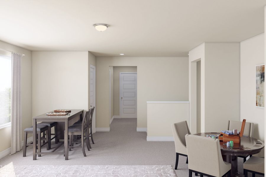 Furnished interior view inside a new home in Mason Woods, Cypress (Image 11).