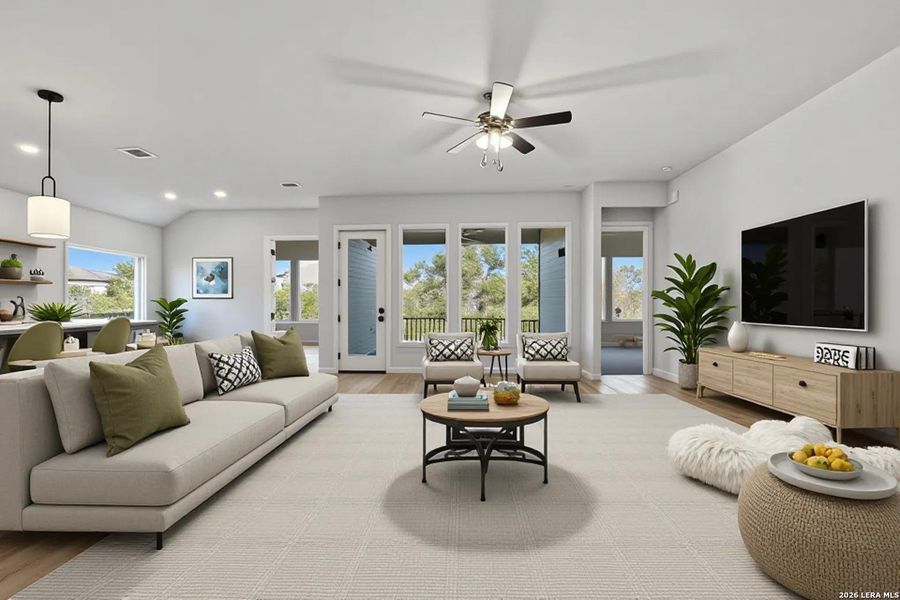 Furnished interior view inside a new home in Meyer Ranch, New Braunfels (Image 6).