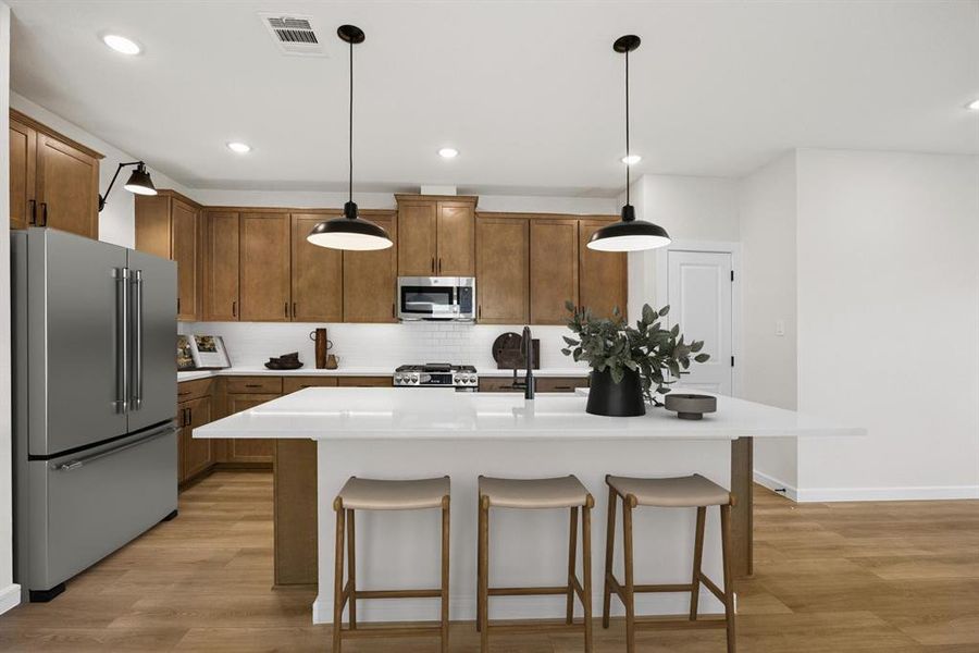 Furnished interior view inside a new home in Aspire at Noble Ridge, Howe (Image 11).