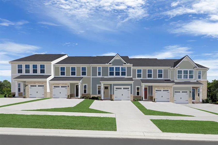 Front exterior of a new home in Cannon Run, Concord, NC, highlighting curb appeal (Image 1). Front exterior of a new home in Cannon Run, Concord, NC, highlighting curb appeal (Image 1).