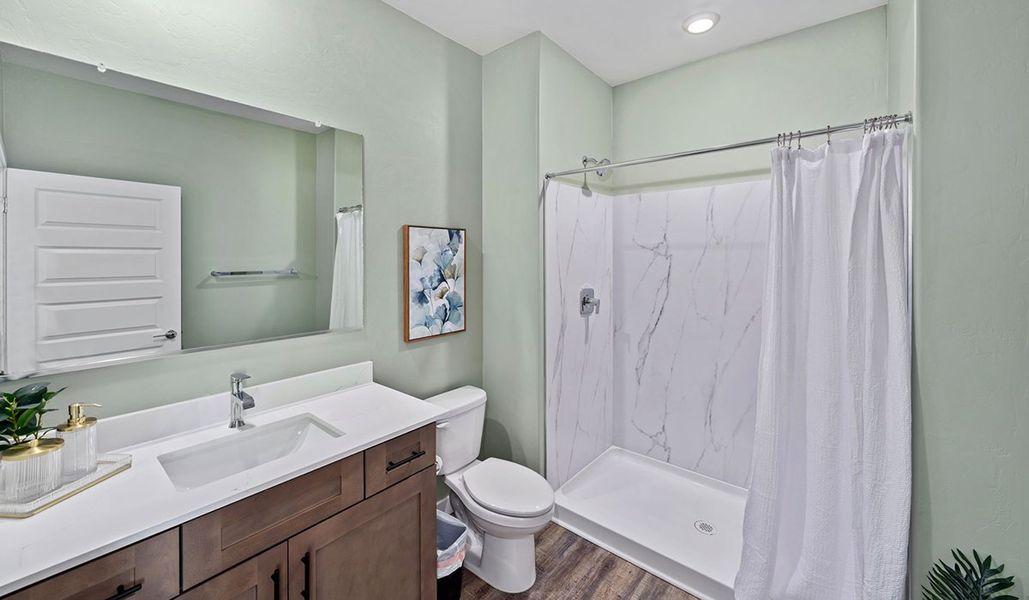 Representative furnished interior of a home built from the Mariposa - C40M by D.R. Horton in Entrada Del Toro at Rancho Sahuarita, Sahuarita (Image 38).