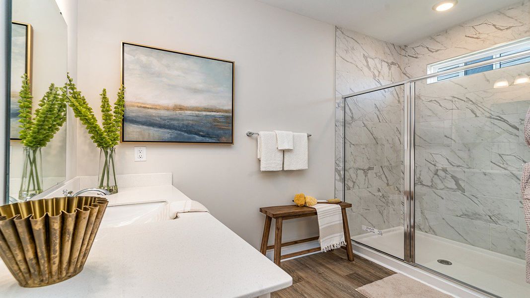 Furnished interior view inside a new home in The Bluffs at Mill Creek, Florence (Image 15).