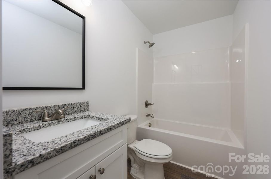 Hall bath, granite counter tops