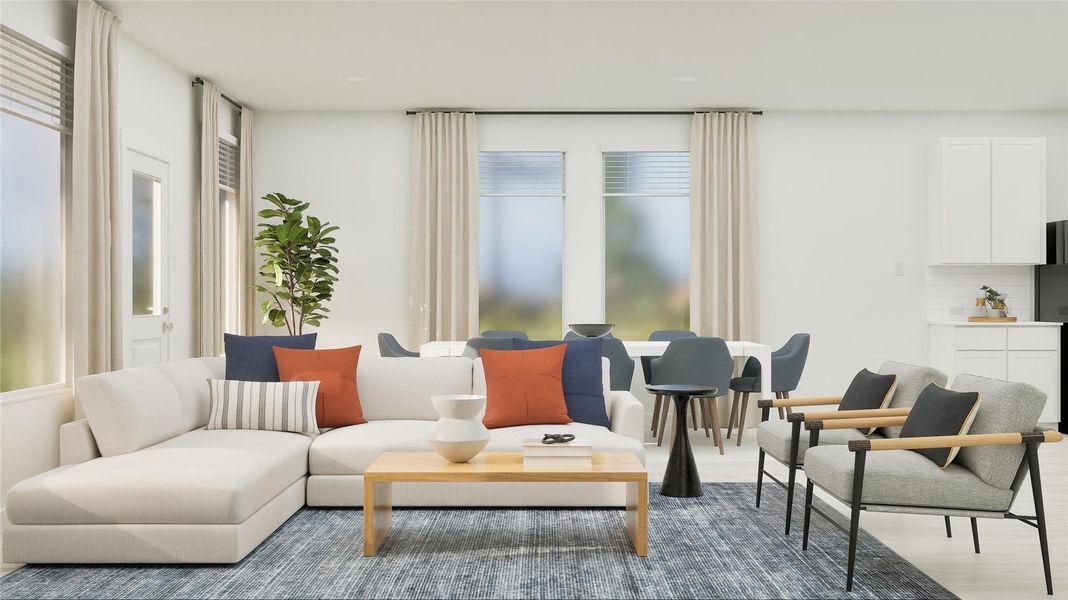 Furnished interior view inside a new home in Elm Creek: Coastline Collection, Elgin (Image 29).