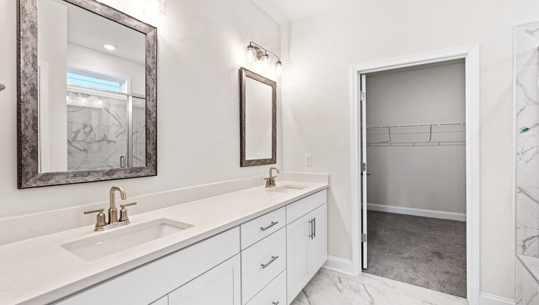Representative furnished interior of a home built from the BRISTOL by D.R. Horton in Whitehawk Meadows, Travelers Rest (Image 13).