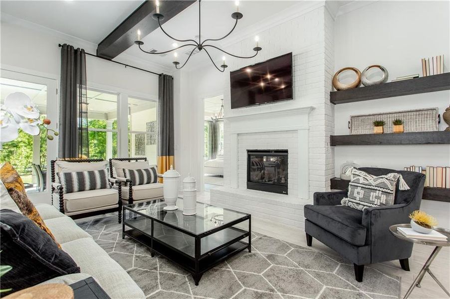 Furnished interior view inside a new home in Cresswind Georgia at Twin Lakes, Hoschton (Image 11).