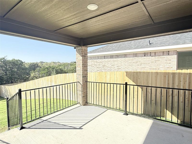 Exterior details and patio area of a home in , Belton (Image 18).