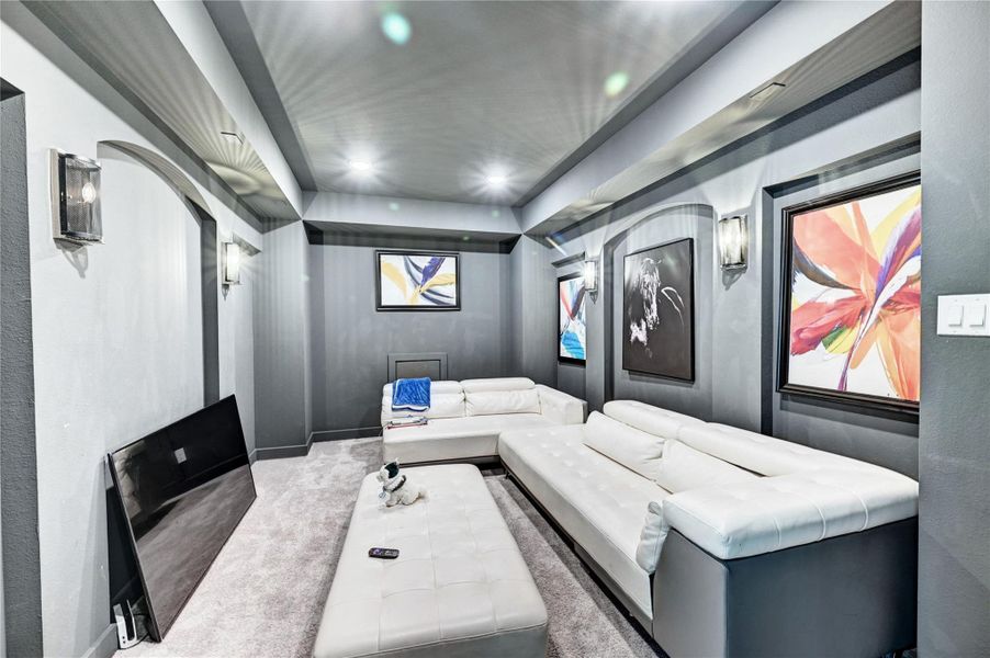 MEDIA ROOM WITH ART WORK