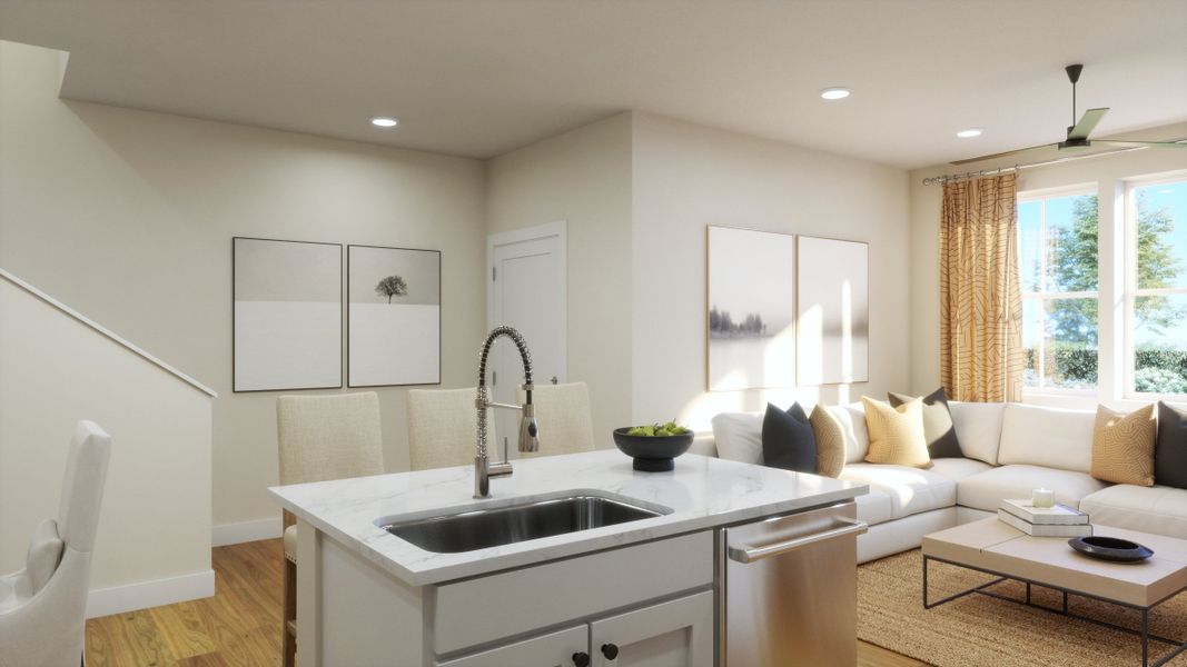 Representative furnished interior of a home built from the 2001 by Risewell Homes in Harvest Crossing, Aurora (Image 5).
